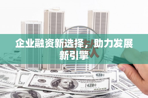 富蕴企业融资新选择，助力发展新引擎