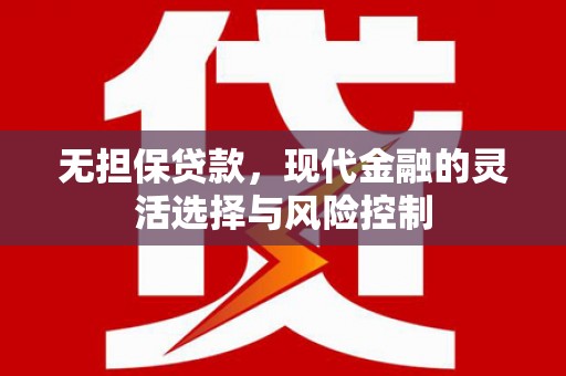 富蕴无担保贷款，现代金融的灵活选择与风险控制