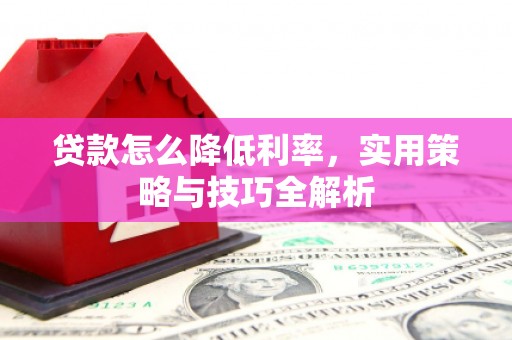 富蕴贷款怎么降低利率，实用策略与技巧全解析